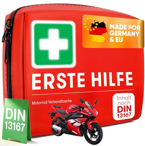 PURAHELP Motorrad Verbandskasten nach aktueller Norm 2026 DIN 13167