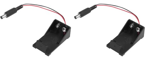 Frahou 2 soportes para batería de 9 V (5,5 x 2,1 mm)