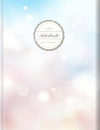 BULLET JOURNAL (©Star, A4, 156 Seiten, Softcover) || Mit Register || XXL Punktraster Notizbuch, Tagebuch, Gepunktete Seiten, Dot Grid Notebook, „Glitzern“