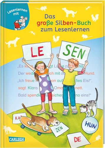 LESEMAUS zum Lesenlernen Sammelbände: Das große Silben-Buch zum Lesenlernen: Einfache Geschichten für Erstleser ab 6 Jahren mit großer Fibelschrift und farbiger Silbentrennung
