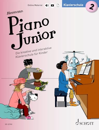 Piano Junior: Klavierschule 2: Die kreative und interaktive Klavierschule für Kinder. Band 2. Klavier. (Piano Junior - deutsche Ausgabe, Band 2)
