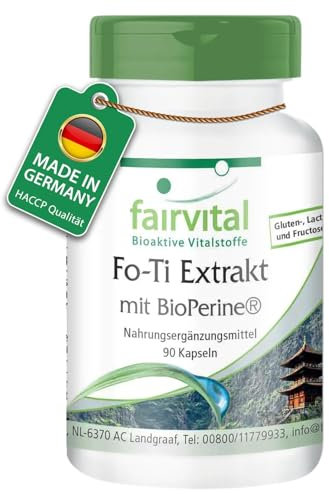 Fairvital | Fo-Ti Extract - Bulk Pack for 3 Months - Vegan - HIGH Dosage - 90 Capsules - He Shou Wu