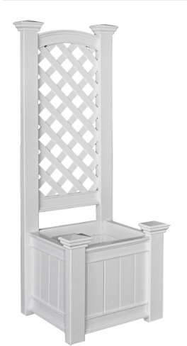 Kensington 23W x 20L Vinyl Planter Box with Trellis
