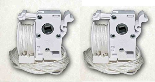 White Pre-Corded Tilter for 2 Horizontal Window Blinds (2 QTY) by Delta Blinds Supply