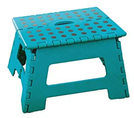 SBS Marchepied 32 x 25 x 22 cm – jusqu'à 150 kg – Portable antidérapant platzsparend Tritt Stei Patins (Turquoise)
