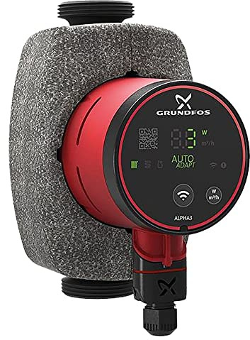 Grundfos Alpha3 HE-Umwälzpumpe 25-80 180 mm mit Bluetooth und Autoadapt Funktion 99371931