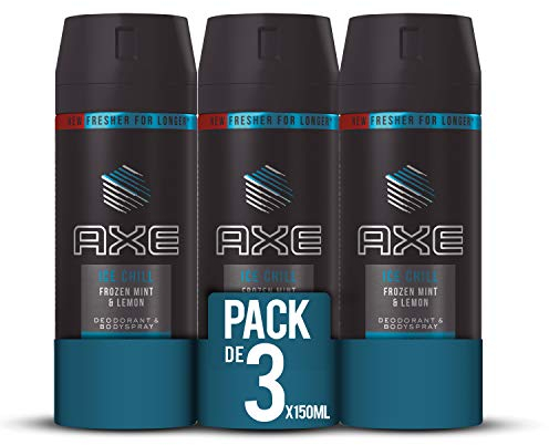 AXE Ice Chill Déodorant Bodyspray pour homme 48 heures de protection 150 ml Pack de 3