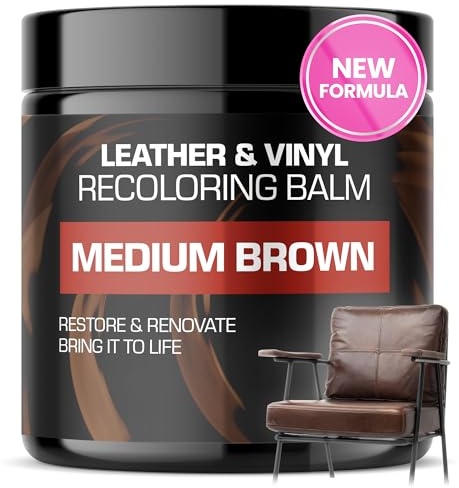 FORTIVO Leather Recoloring Balm, Color Restorer, Scratch Remover, Couch Paint and Repair, Leather Balm for Couches