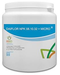 Bioges DAIFLOR NPK 8.10.32 CONCIME FOGLIARE + MICROELEMENTI 500 GR