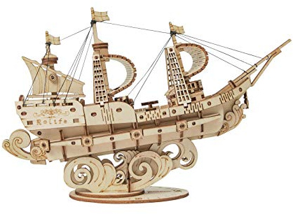 Rolife Bateau à Voile Puzzle 3D Maquette Bois,Modélisme pour Adultes à Construire,Décoration du Bureau de la Maison Idée de Cadeau de Noël TG305