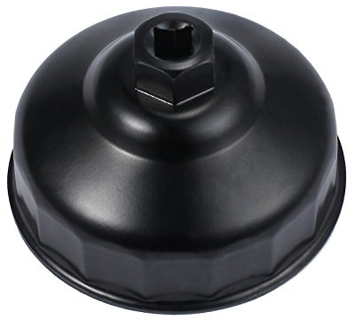 Bohaner 86mm 16 Flute Oil Filter Wrench 3/8 Inch Cup Socket Type Removal Tool Black Oil Filter Housing Cap Removal Tool for M3 M4 X1 X3 X4 X5 X6 Z4 C70 S60 S70 S80 V40 V70 XC70 XC90 N54 N55 N52 Engine