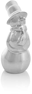 Nambé Holiday Collection Mini Snowman Figurine – Festive Christmas Accent for Tabletop or Mantel, Sculptural Seasonal Décor in Signature Alloy with Rounded Silhouette, Decorative Holiday Display