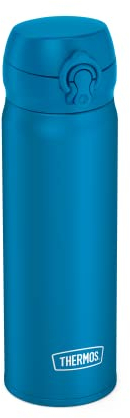 THERMOS ULTRALIGHT BOTTLE 0,50 l, azure water mat, Thermosflasche aus Edelstahl, 10 heiß / 20 h kalt, absolut dicht für Wasser, Tee, stille Getränke