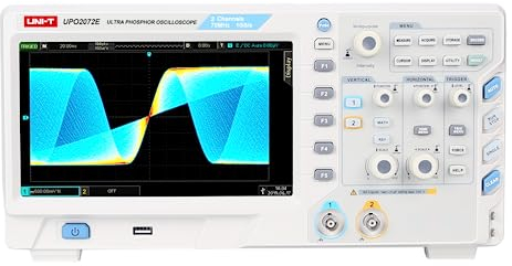 UNI-T UPO2074E Digitales Phosphor-Oszilloskop mit 4 Kanäle, 70 MHz, 56 Mpts Speichertiefe, 1GS/s Sample-Rate, 80,000 wfms/s