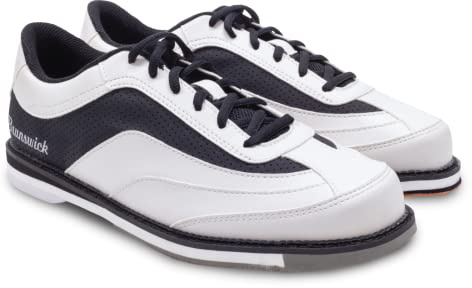 Brunswick Rampage Mens Bowling Shoes (White/Black, us_Footwear_Size_System, Adult, Men, Numeric, Medium, Numeric_9_Point_5)