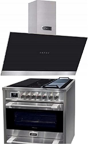 Kaiser Cuisinière à induction HC 93691 IR+AT 9440 ECO, Cuisinière électrique 90 cm /5 zones de cuisson+hotte aspirante, 90 cm