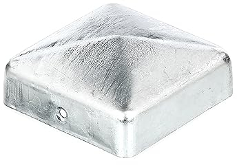 siwitec Pfostenkappe für Holzpfosten | 70 x 70 mm | flach/Pyramide | Zaunkappe aus feuerverzinktem Stahl | Abdeckkappe für Zaunpfosten | Pfostenabdeckung