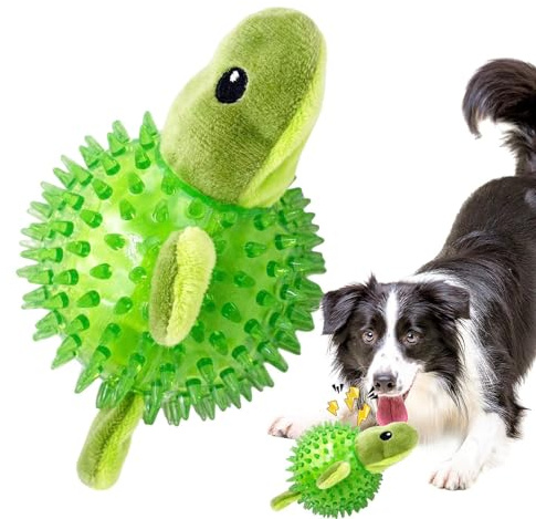 Yianyal Spiky Ball Hundespielzeug, stark & federnd Welpen Kauspielzeug zum Zahnen, Stachelball schwimmendes Hundespielzeug, Hundespielzeug Bälle für Welpen, kleine, mittelgroße und große Hunde,
