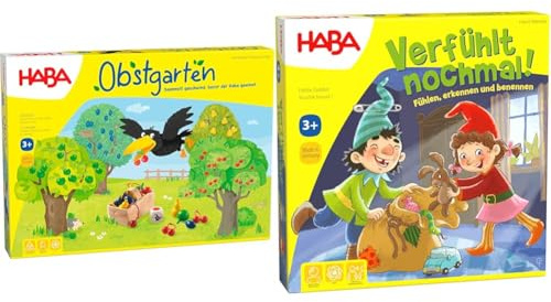 HABA 4170 - Obstgarten Spannendes Würfelspiel, mit 40 Früchten & 304508 – Verfühlt nochmal!, Fühlspiel für Kinder ab 3 Jahren