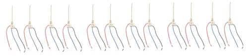 Angoily 12 Stk Reißverschlussschalter Kettenlampe Fächerkette Zugkette für Deckenleuchte Kabelbinder Zugkette für Fans elektrische Zugkette Vier Absätze Lüfter leuchtet Terminals Kupfer