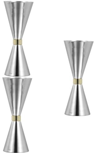 Cabilock Lot De 3 Verres Doseurs Élégants En Acier Inoxydable Pour Bar Et Décoration Dintérieur