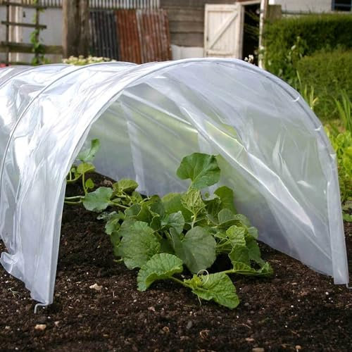 Navoys 1.5m x 45cm x 42cm Grow Tunnel - Rust Proof Small Poly Tunnel for Garden, Cloches for Growing Vegetables, Protect Plants from Bad Weather, Grow Tent, Poly Tunnel Cloche