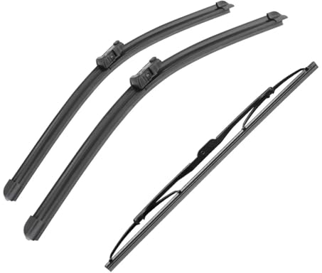 Tergicristallo Auto 3PZ 21+19+14 Spazzole tergicristallo Anteriori Posteriori Tagliacristallo per Parabrezza, per Seat Ibiza 6L 2006-2008