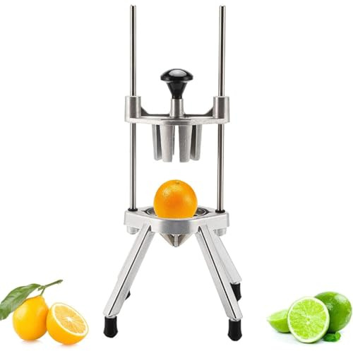 HSRG Cortador De Frutas Comercial En Gajos, Cortador De Rodajas De Limón Y Lima, Hoja De Acero Inoxidable, Herramienta Cortar Frutas Y Verduras, para Papas, Tomates, Cebollas