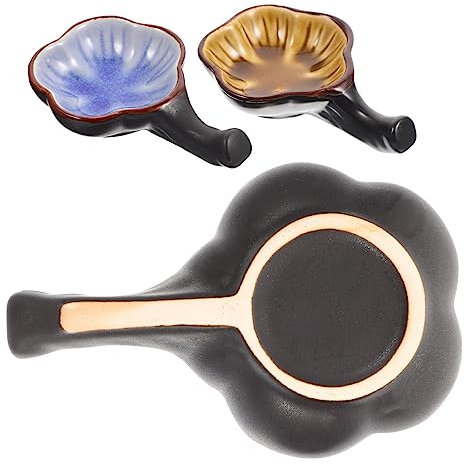 KONTONTY 2stücke Pflanzenständer Dekorative Tintenschale Keramik Tintenfass Retro Stil Exquisites Tintenfass Tintenschalen Ornament Pinselstifthalter Wassertintenschale Kalligrafie