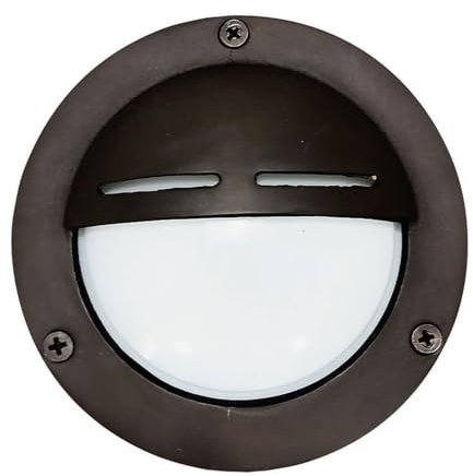 Außenleuchte Wand Messing massiv Glas GX53 IP64 rund D: 14 cm Schwarz antik Maritim Schiffslampe Balkon Terrasse Wandleuchte außen Outdoor Lampe