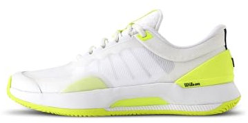 Wilson Women's Intrigue Tour Tennis Sneaker, White/Safety Yellow/Navy Blazer, 42 2/3 EU