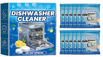 Pastiglie per la Pulizia della Lavastoviglie 10 pastiglie,Detergente e Deodorante per Lavastoviglie,Detersivo Lavastoviglie Pastiglie per la Pulizia Profonda Delle Macchie，Pulizia profonda