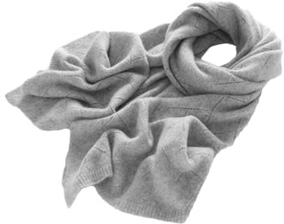 Kaschmir-Schal für Damen, Outdoor, warm, lang, für Damen, einfarbig, gestrickt, Kaschmir-Schal, Wraps für Abendkleider, Hellgrau 9, One size