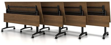 4PCS Klappbarer Konferenztisch, Schreibtisch Klappbar , Moderner Rechteckiger Meeting-Seminartisch Mit Leisen Rädern, Klappbarer Besprechungstisch, Für Büro, Zuhause, Klassenzimmer, Seminarräume(150*5