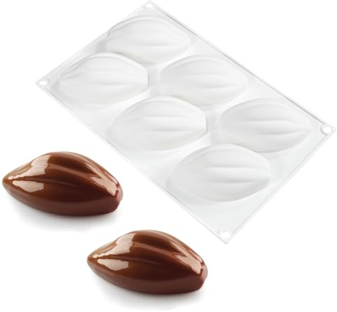 Moules en silicone pour gâteau de mousse, moule de cuisson en silicone 3D pour la décoration de gâteau de crème glacée de pâtisserie de dessert français, forme de fruit de cacao
