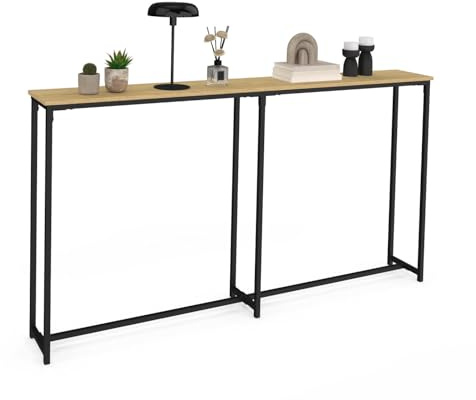 IDMarket - Konsole am Ende des Sofas Detroit platzsparender Beistelltisch Industriedesign