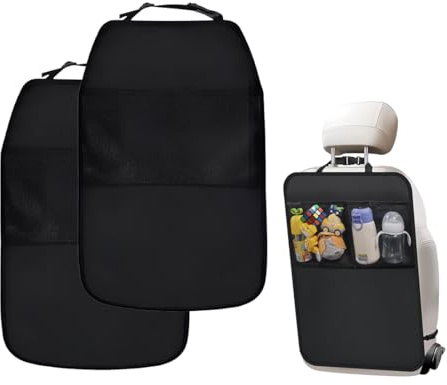 JYNVO Protection Dossier de Siège Auto (2 Pièces, Version Cordon Universelle)