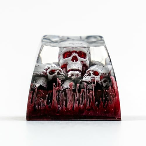ULTRAEQUIP Artisan Keycaps Skull Resin Skull keycap ESC Custom 1U SA Prolfile Handmade Keycaps for MX Switch Mechanical Keyboards Key Cap