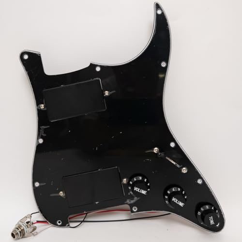 Active Pickups Schlagbrett für Fender Strat, EMG Style Humbucker System vorverdrahtetes Schlagbrett-Set, Hochleistungs-Keramik & Alnico V Pickups, einfache lötfreie Verkabelung