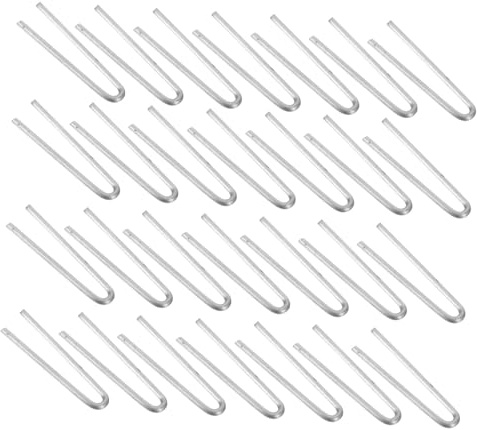 DOITOOL 100pcs u Shape Nichrome Wire Hooks High Temperature Clay Jump Rings for Ceramic Kiln Hanging Fire Needle DIY Pendant Bead Ornaments Craft