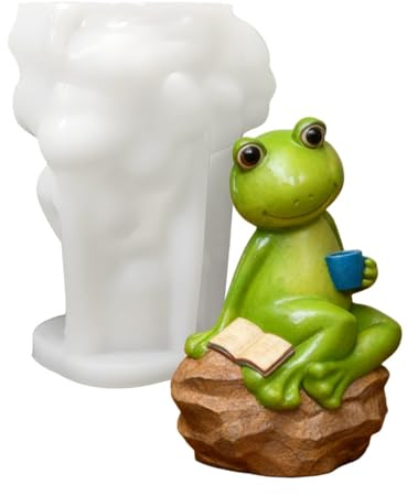 Moldes De Silicona Para Animales,Decoración De Jardín De Silicona Antiadherente - Molde Para Manualidades De Yeso - Para Yeso, Epoxi, Hormigón, Arcilla Y Velas, Uso En Exterior, Hogar, Jardín Y Patio