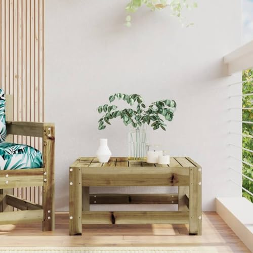 LoogCape Gartenhocker Kiefernholz Imprägniert, 62x62x32 cm, Robuster Outdoor Hocker für Terrasse, Balkon, Gartenmöbel Set, Witterungsbeständig, Vielseitige Sitzgelegenheit