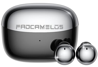 FADCAMELOS Auriculares inalámbricos estéticos 2 en 1, Bluetooth 6.0 ultra mini elegantes para dormir y día, micrófonos integrados y auriculares de graves mejorados, IPX5 impermeables, todo en cómodos
