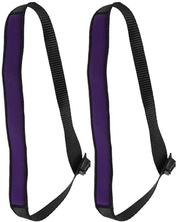 ERINGOGO Dragonnes Antidérapantes pour Cannes et Bâtons de Marche – Lot de 2 Bracelets de Sport Noirs Larges, Sangle Ajustable pour Randonnée, Ski et Utilisation Personnes Âgées,
