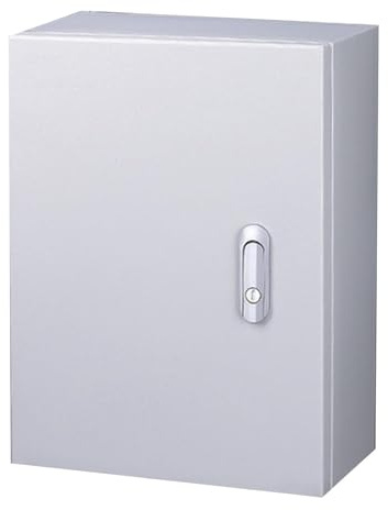 XBTGS Caja de conexiones eléctricas de acero impermeable, duradera para interiores y exteriores, con cerraduras de seguridad, carcasa de metal a prueba de polvo, color 300 x 400 x 155 mm