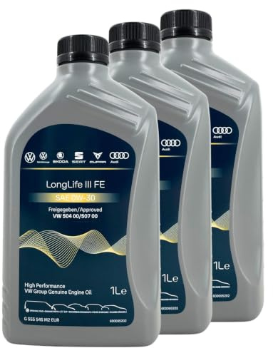 VW Audi Seat Skoda Motoröl 0W-30 Longlife 3 FE (3x1 Liter) Set 50400/50700