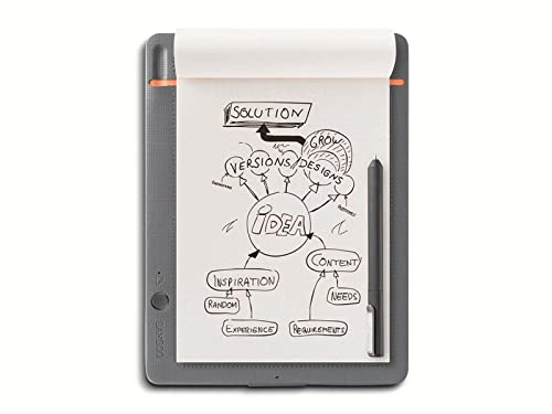 Wacom Bamboo Slate A5 - Bloc-notes connecté pour l'écriture et le dessin - Compatible avec tablettes et smartphones sous iOS et Android - Stylet inclus
