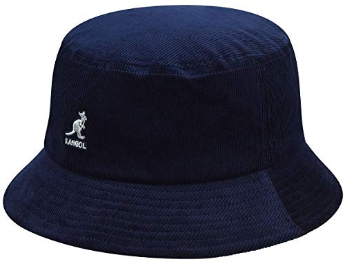 Kangol Cappello a Coste Bucket da Pescatore in Cotone M (56-57 cm) - Blu Scuro