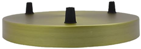 LEDSone Deckenrosette mit mehreren Steckdosen aus Messing, Mehrfach-Abhängung für Decken- oder Pendelleuchten | Industriebeleuchtung, Vintage-Dekor [Energieklasse A] (Grünes Messing)