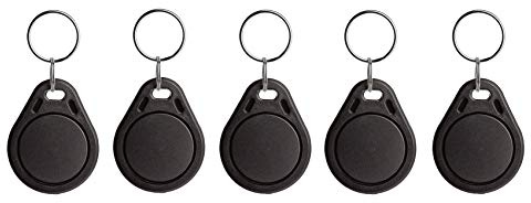 RFID Anhänger, 40x32mm, EM4200, für kompatible Schließanlagen, schwarz, 5 Stück - Nicht für das Smartphone geeignet